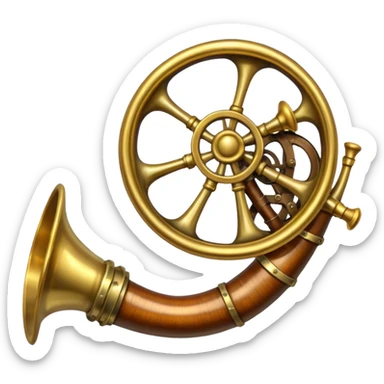 steam punk horn sticker