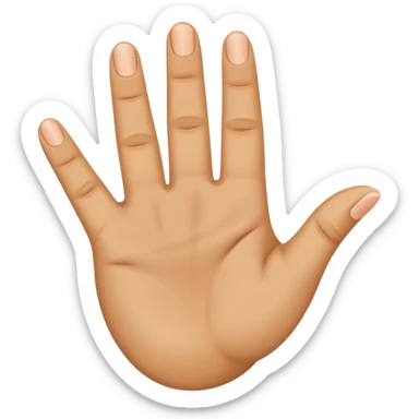 “Emoji of a hand with the index finger bent back, middle finger raised, and thumb touching ring finger in a circle, flat emoji style.” sticker
