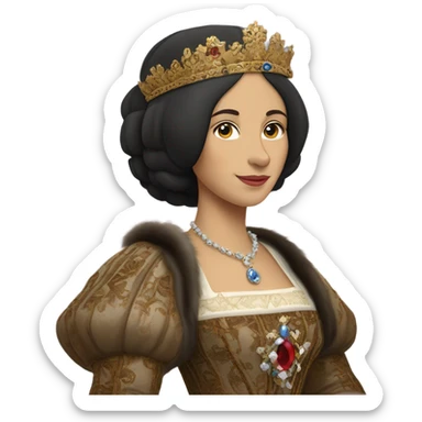 Queen Catherine of Aragon, detailed pretty sticker