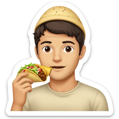 seth cohen eating a taco sticker