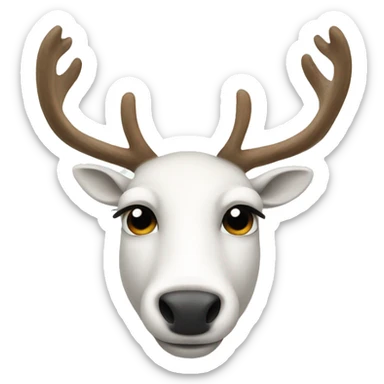 white-reindeer sticker