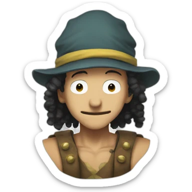 Usopp with a big nose sticker
