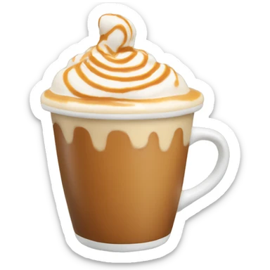 Salted caramel latte sticker
