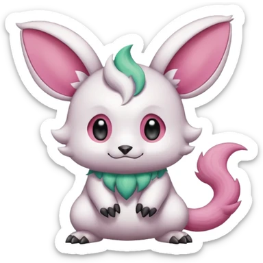 Pancham-Minccino-Petilil-Minun-Fakémon-Digimon-fusion-creature sticker