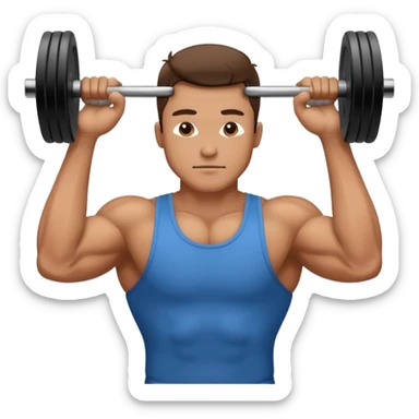 create a hand drawn icon fine line style with a men doing gym sticker