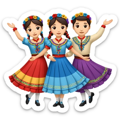 bailarines de folclore argentino sticker