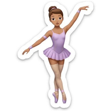 Ballet dancer in over the knee socks, leotard and brown hair sticker