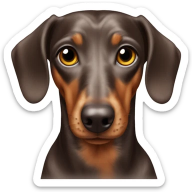 Dachshund brown dapple  sticker