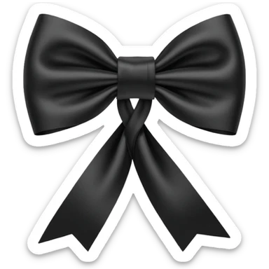 Ruban noir croisé avec 1 boucle comme celui de Crans Montana sticker