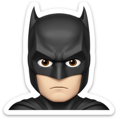 batman character face only younger sticker