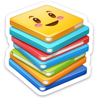 Many photos in one stack sticker