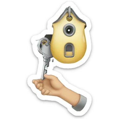 handing someone a key to the house sticker