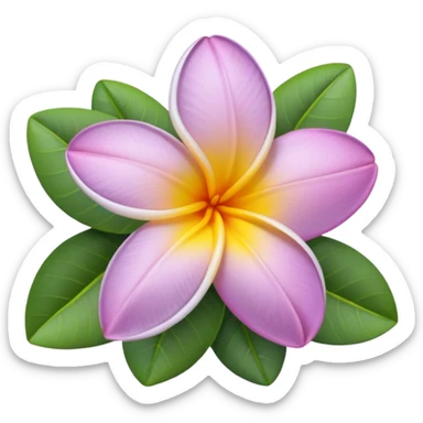 pale purple Plumeria  sticker