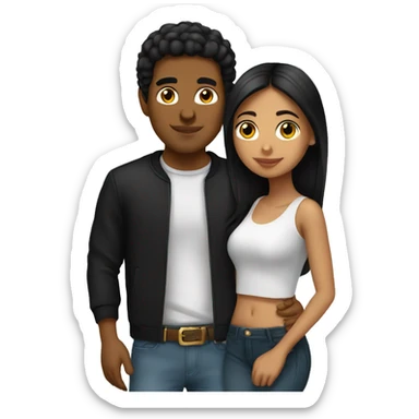 Mexican girl with Dominican boyfriend sticker
