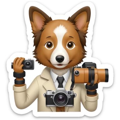 border collie fotografo sticker