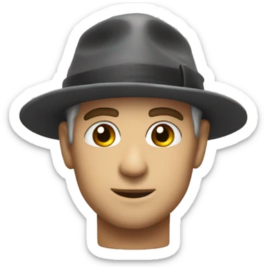 Squalo con cappello  cilindro sticker