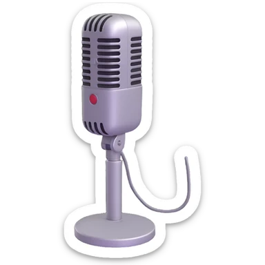 old microphone sticker