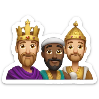 Melchior Caspar and Balthazar three wise men sticker