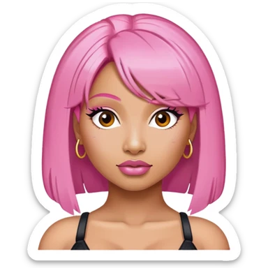 Nicki Minaj with pink hair sticker