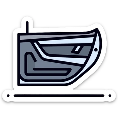 car door with sound deadening material, vehicle acoustic insulation sticker