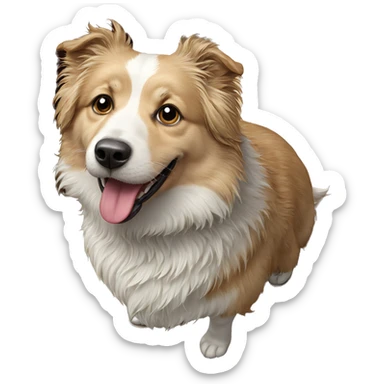 realistic dog portrait closeup sticker