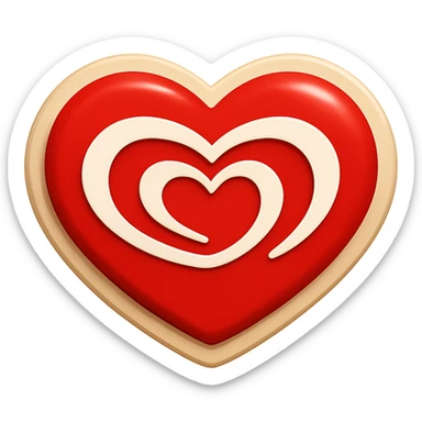 Create a sticker of Wall’s ice cream logo heart gently pulsing animation frame 3, largest size, transparent background, no text, suitable for presentation. sticker