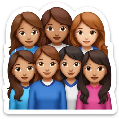 Katseye music group 6 members all girl 2 brown girl 1 korean 1 latina sticker