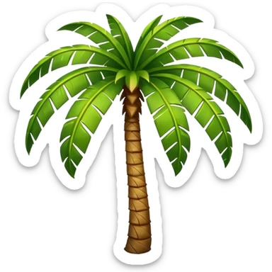 Palm Tree: flat body bend sticker
