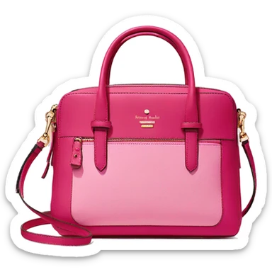 Realistic raspberry color kate spade satchel purse.  sticker