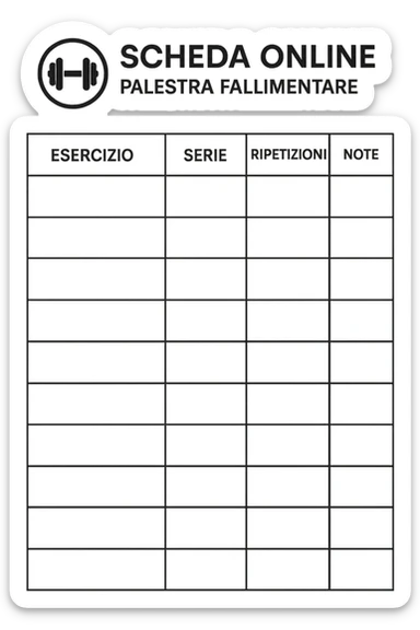 Scheda online palestra fallimentare  foglio sticker