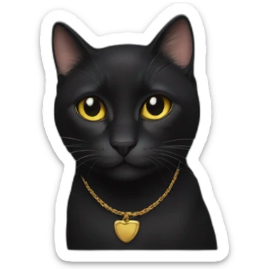 Gato negro furioso sticker