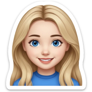 Sabrina Carpenter with blue eyes sticker
