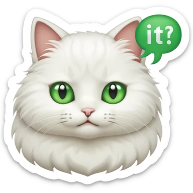 cat with speech bubble saying  "i hate it here" sticker