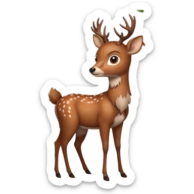 A gentle deer standing quietly under forest branches.











































 sticker