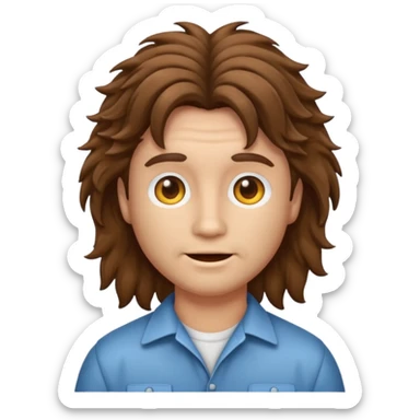 emoji of a mullet sticker