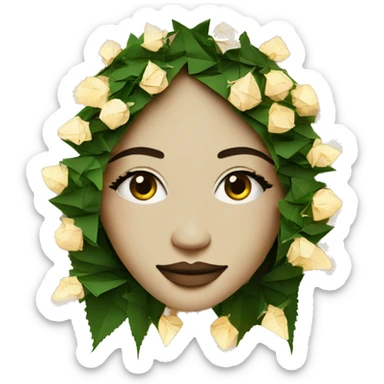  Hemp 420 lady face made of 420 origami newspaper roses hemp leaves lantern fairy lights burning paper and hemp leaves in hair fairy lights sticker