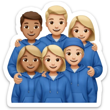 Cholos vestidos de azul con ropa ancha sticker