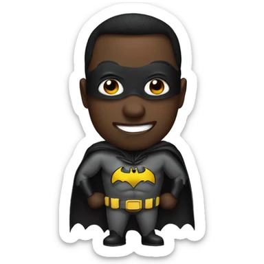 Kenyan man dressed as batman sticker