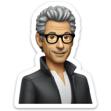 Jeff goldblum innovation consultant wearing glasses sticker