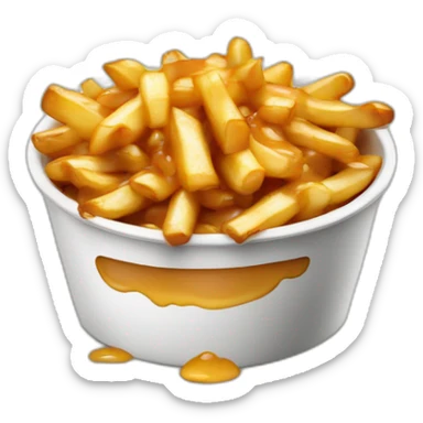 poutine avecun gros nez sticker