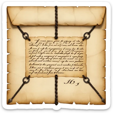 16th century execution letter sticker