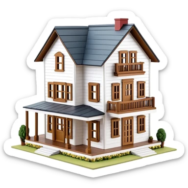 modern farmhouse dollhouse sticker