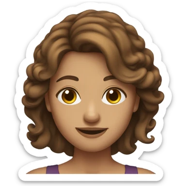 Brown hair glades sticker