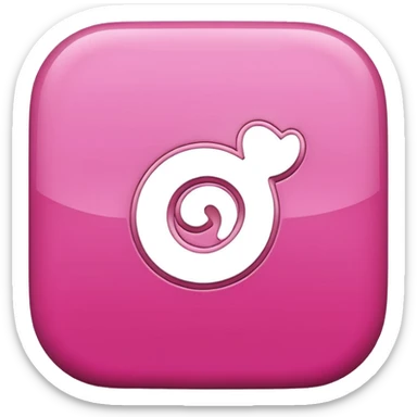pink 3d Pinterest logo sticker