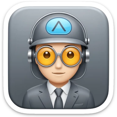 app icon for AI agent super minimastic sticker