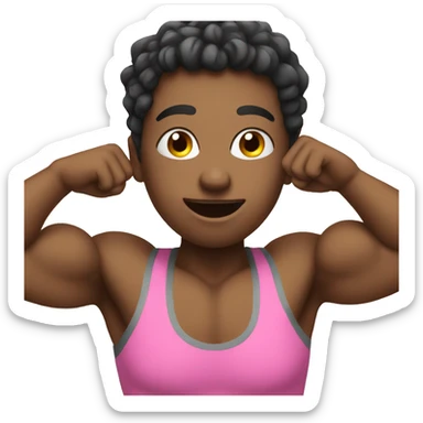 Me emoji doing fitness sticker