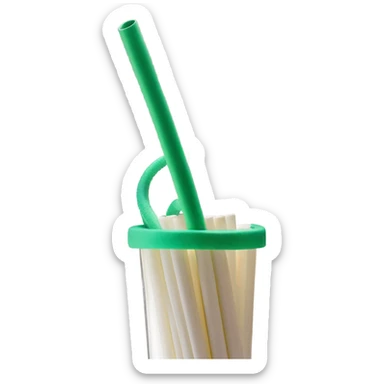Paper straw drinking hoe sticker