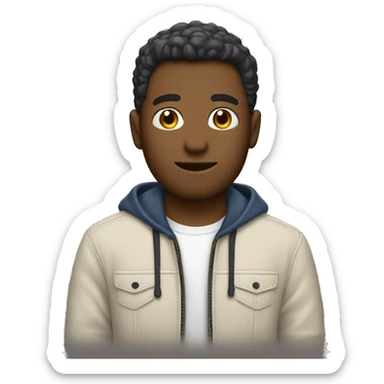 alguien predicado a otra persona, con ropa casual sticker