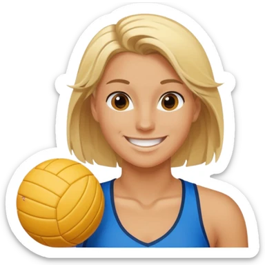 blonde volleyball player sticker
