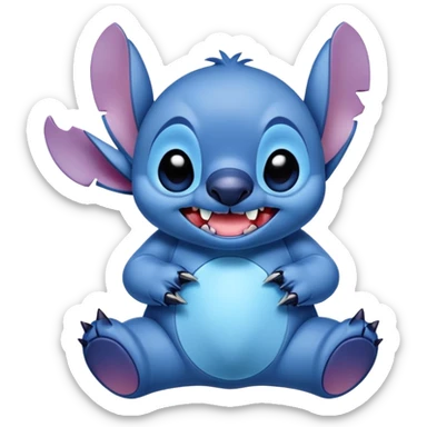 Stitch with sizzles  sticker